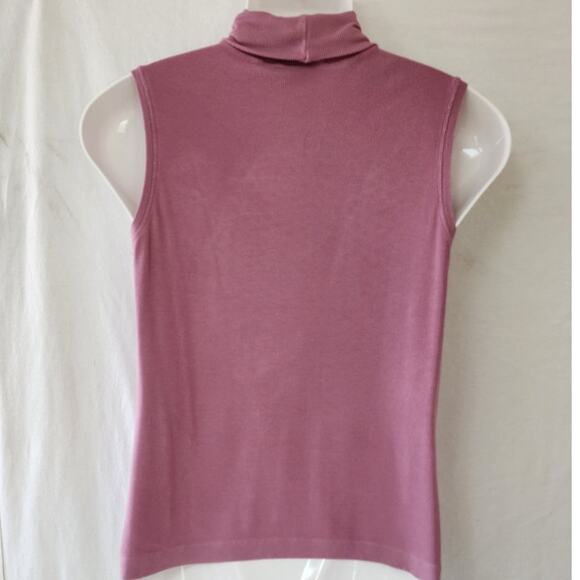 White Stag Vintage Lavender Stretchy Sleeveless Turtleneck Women's Size Small - Picture 2 of 8